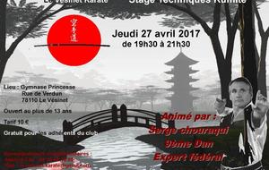 Stage Serge Chouraqui 9ème Dan le Jeudi 27 avril 2017