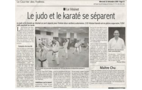 Article sur notre activité au courrier des Yveline